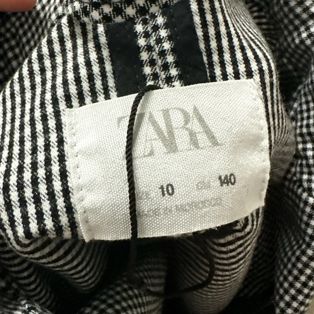Zara Boys Black & White Checkered Blazer Jacket Size 10